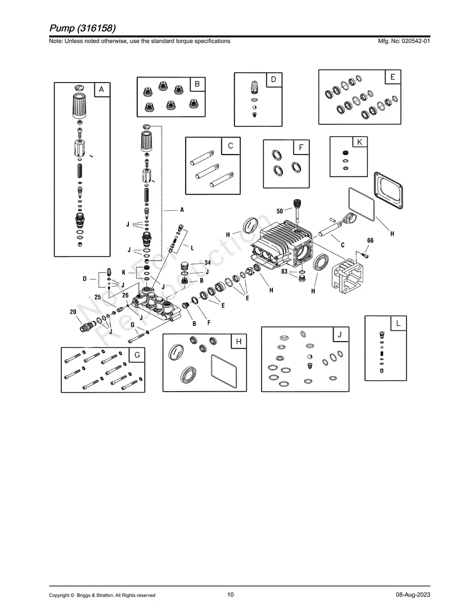 BRIGGS AND STRATTON, 020542-01, IPL.10